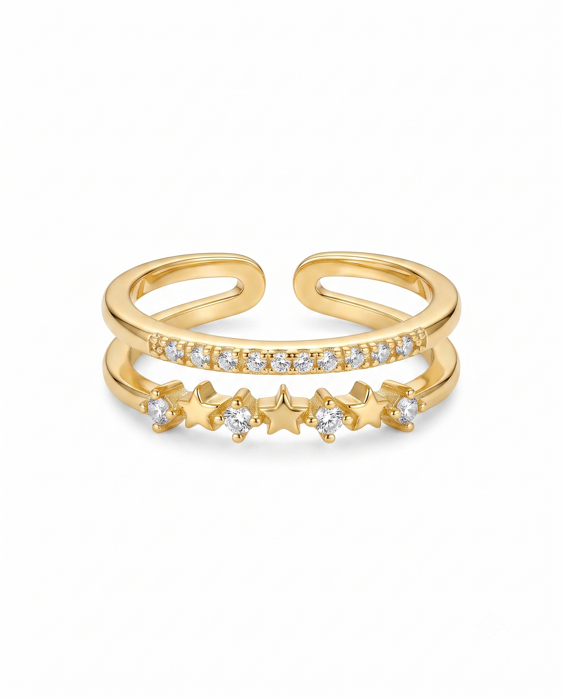 Celestial Star Double Cuff Ring